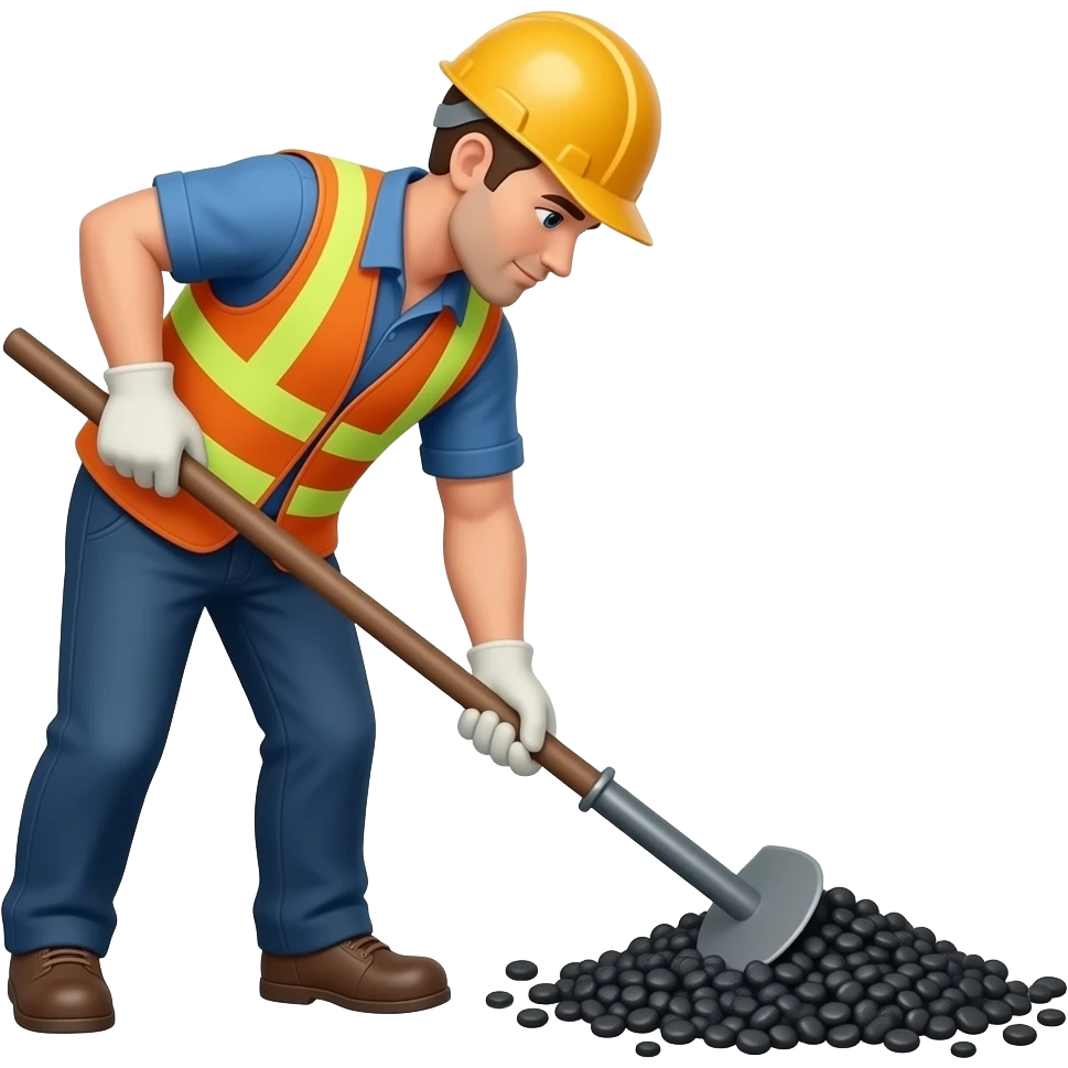 Working asphalt construction emoji