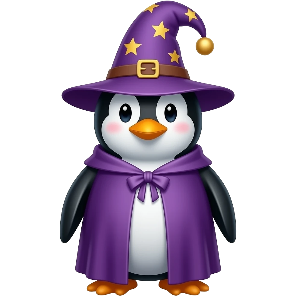 Penguin Wizard emoji