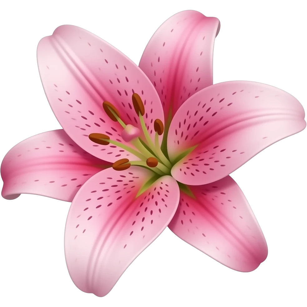 Oriental pink lily emoji emoji
