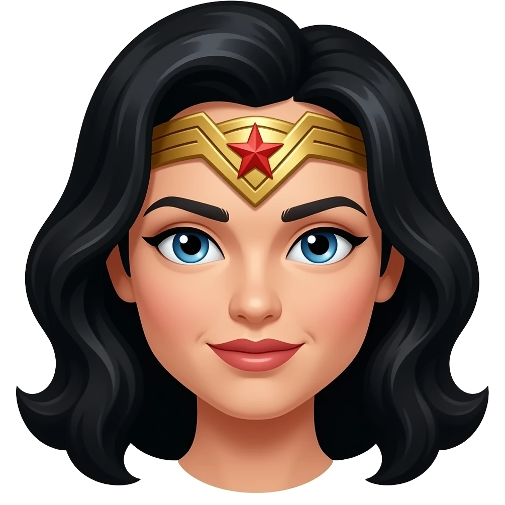Wonder Woman face emoji