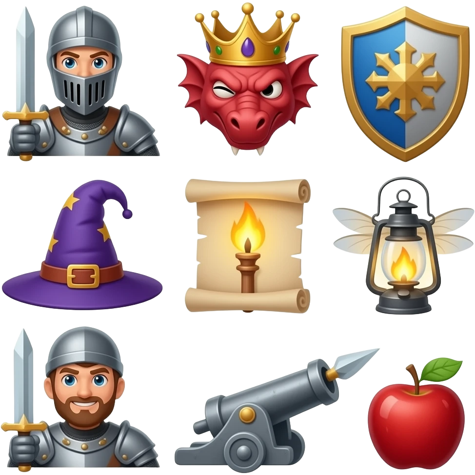 Create different medieval emojis emoji