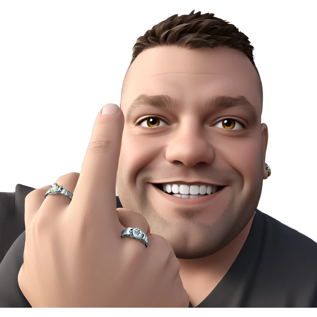 smiling boy with jewelry emoji