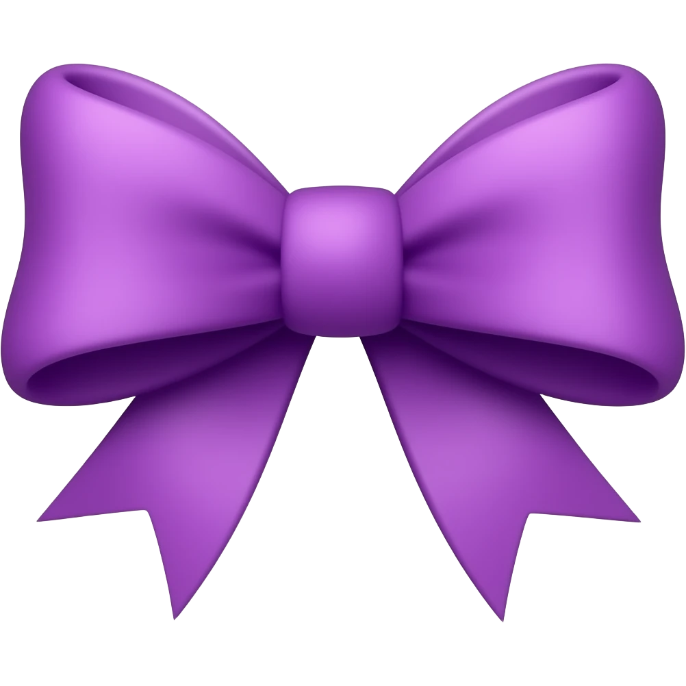 Purple bow emoji