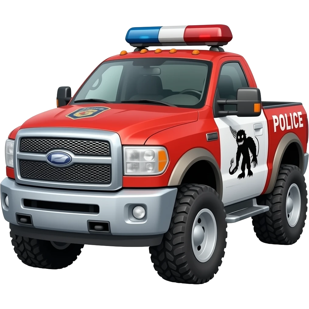 Monster Police Pickup Truck emoji