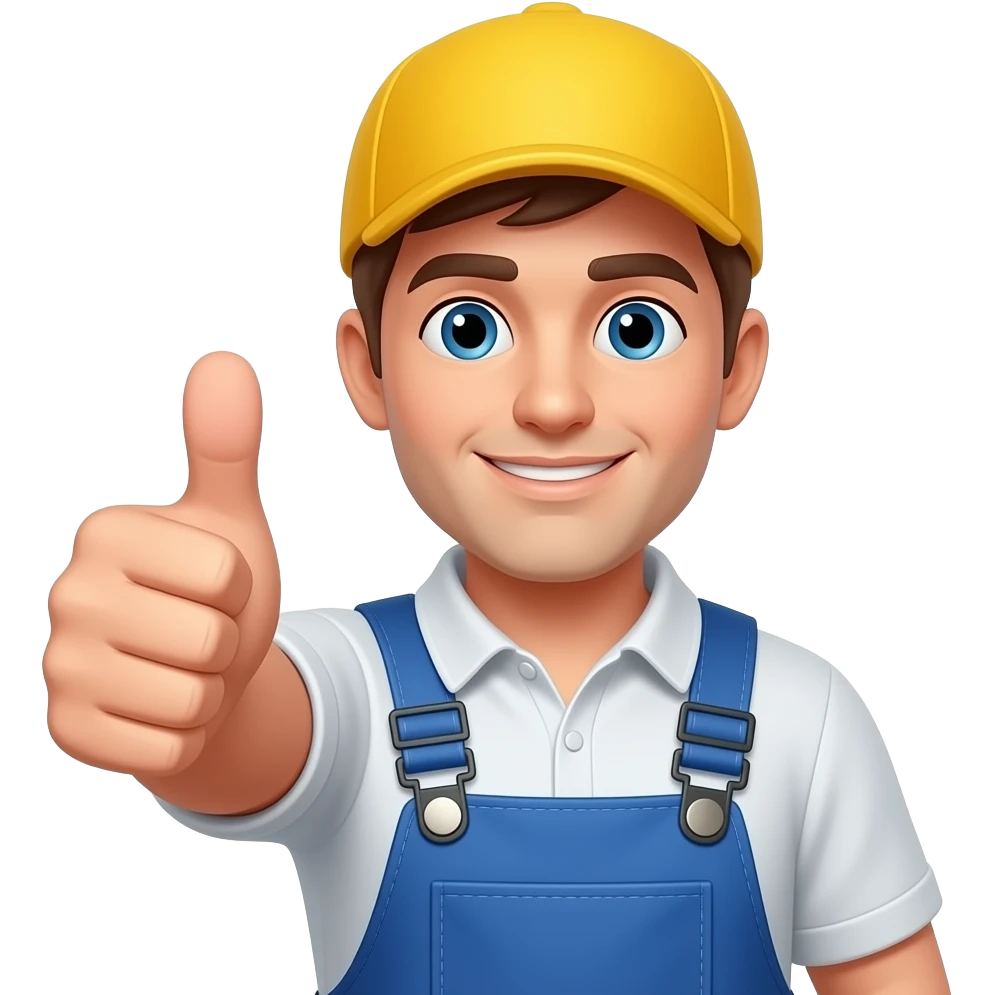 Mechanic giving a thumbs down emoji