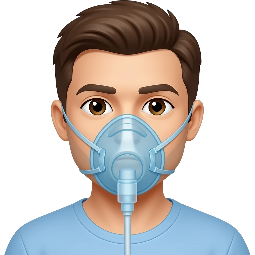 patient with oxygen mask emoji