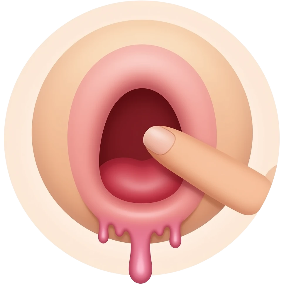 Vulva that is dripping with arousal that has fingers in it emoji
