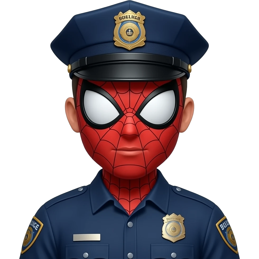 Police Spiderman emoji