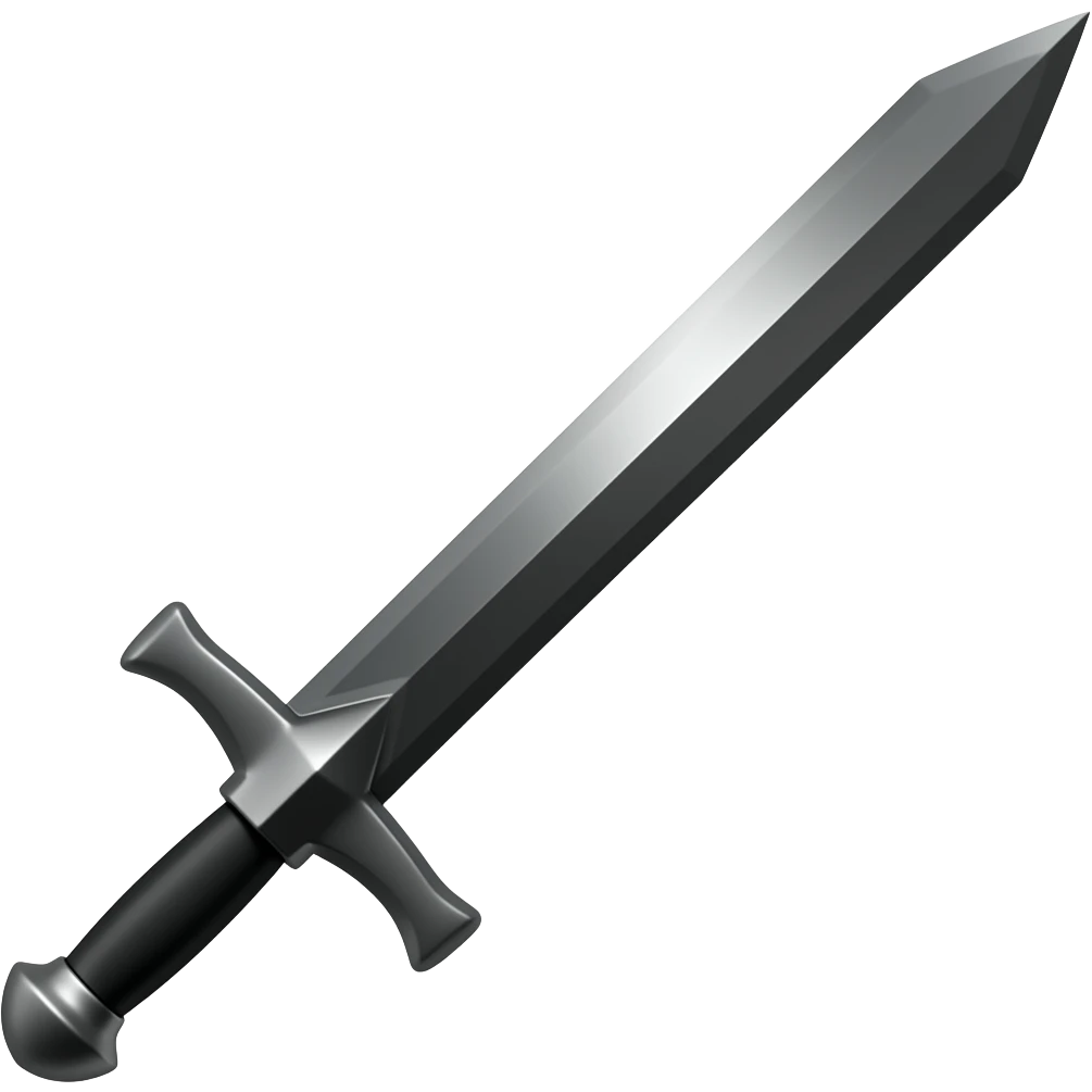 Kılıç siyah emoji