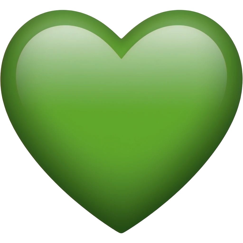 green  colour heart emoji emoji