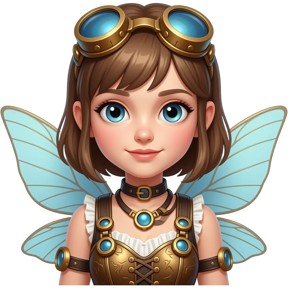 Vrouwtje fairy steampunk emoji