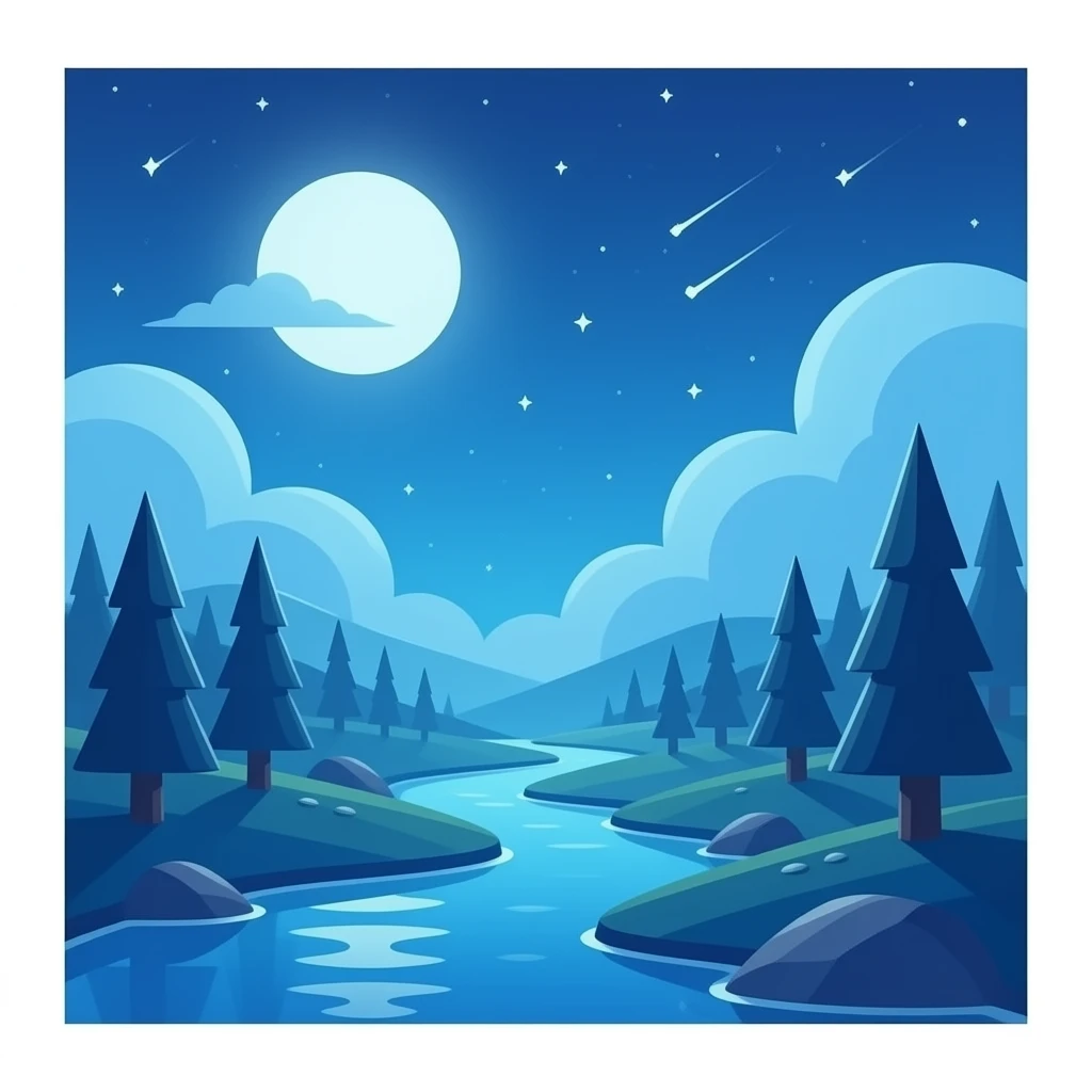 Make a dreamy blue place emoji