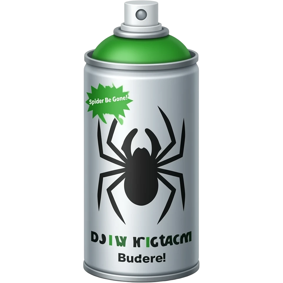 Spider Be Gone! Spray paint can emoji