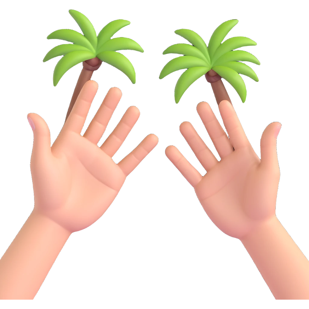 two hands giving a high five, realistic, energetic, no background emoji