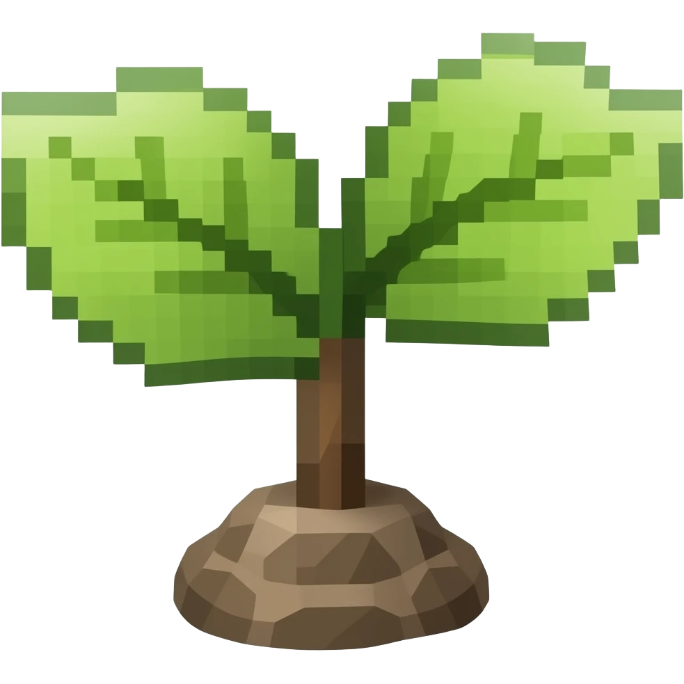 minecraft style sapling emoji