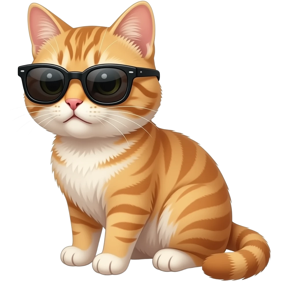 Cat wearing sunglasses emoji
