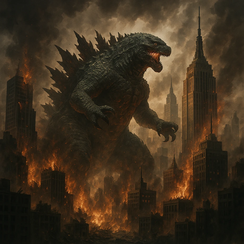 godzilla attackig ny emoji