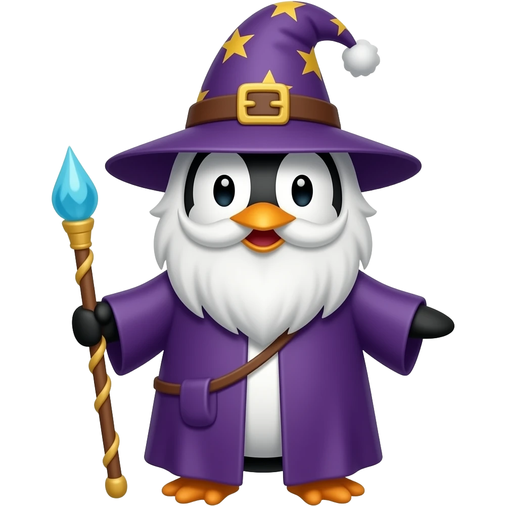 Penguin Wizard emoji
