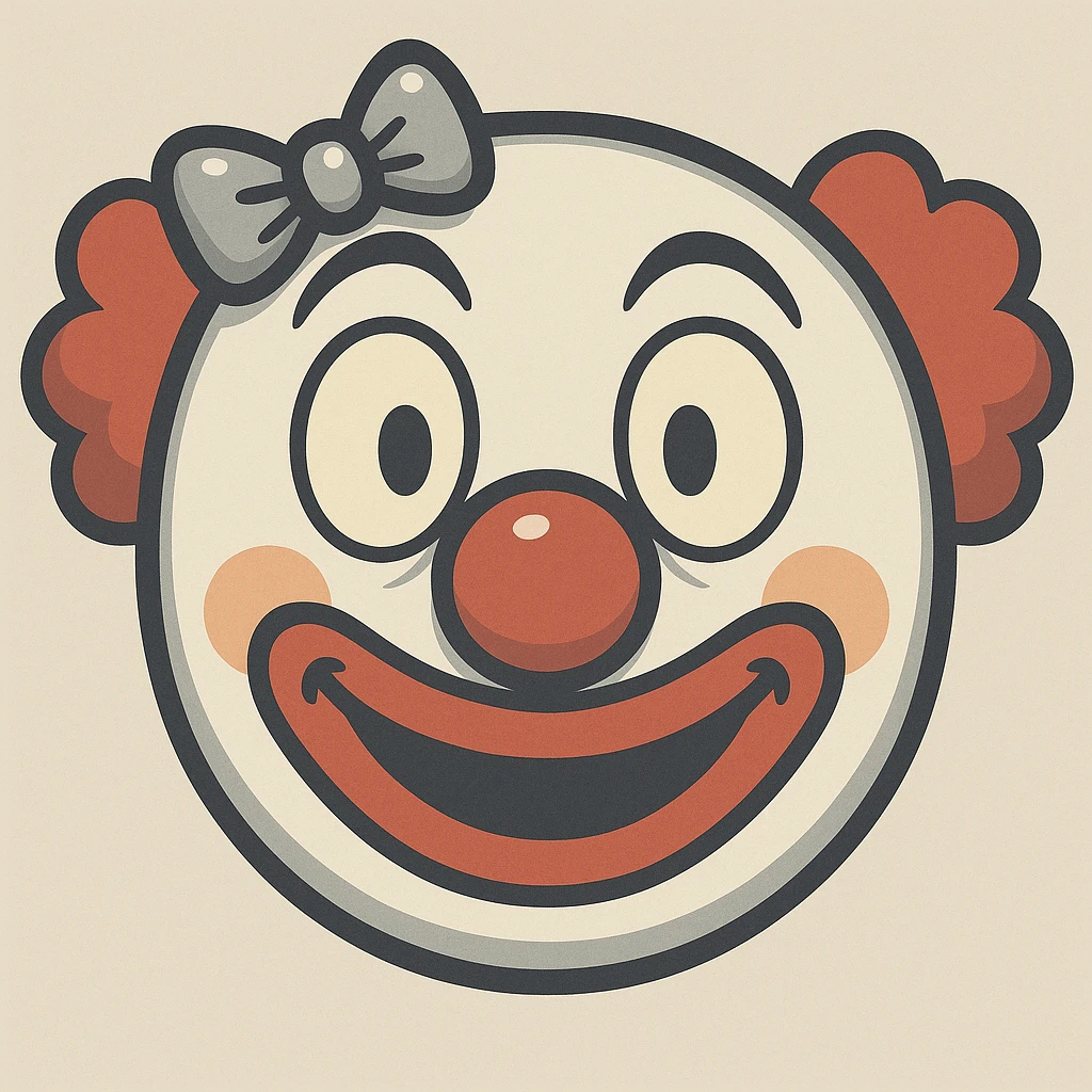 clown face emoji, silver emoji