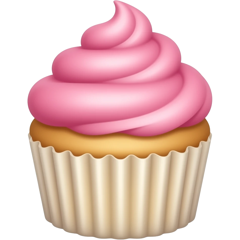 Cupcake with pink icing emoji