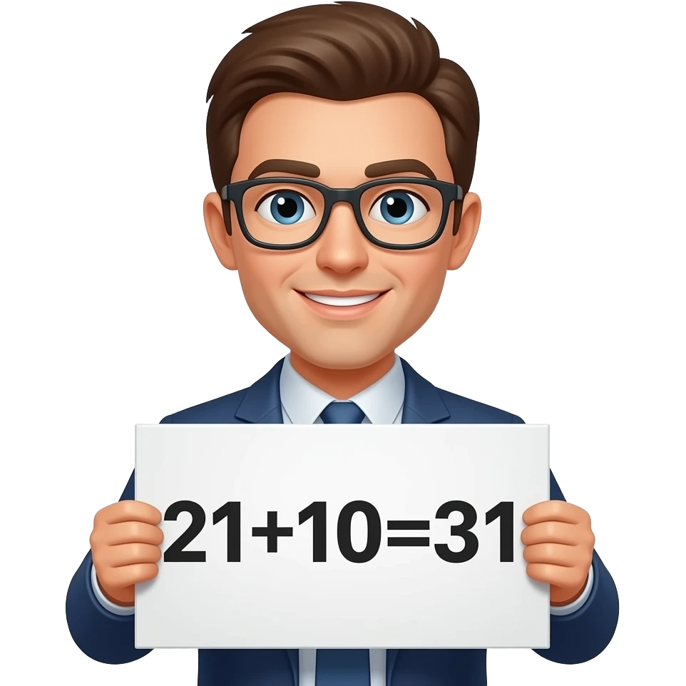 Do a emoji that dues 21+10 equal 31 emoji