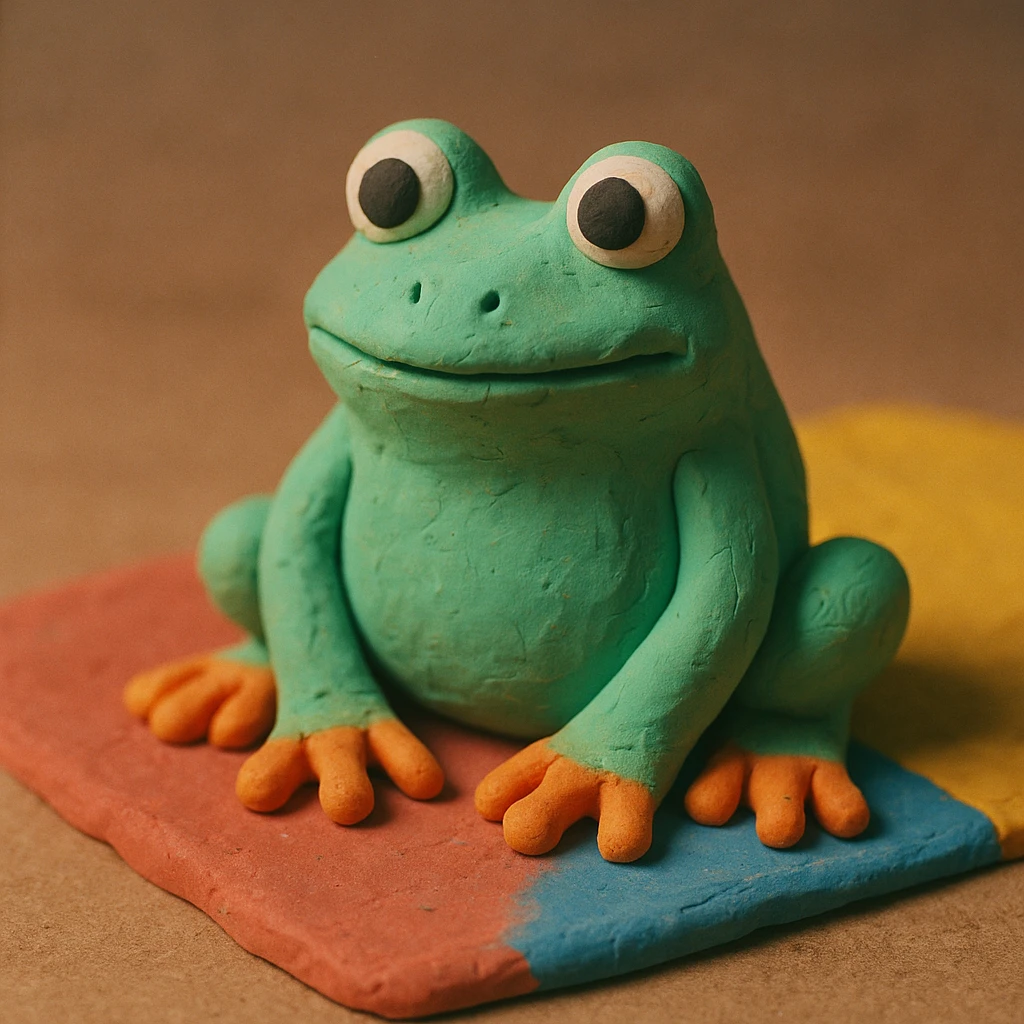 frog claymation style emoji