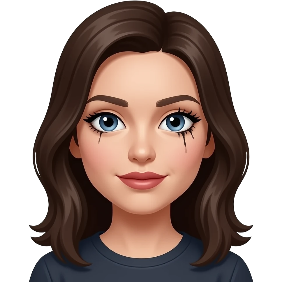 woman mascara ruined and lipstick smudged emoji