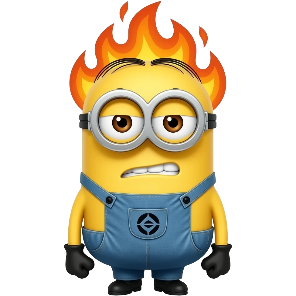 Minions MALIGNO FOGO BRANCO emoji