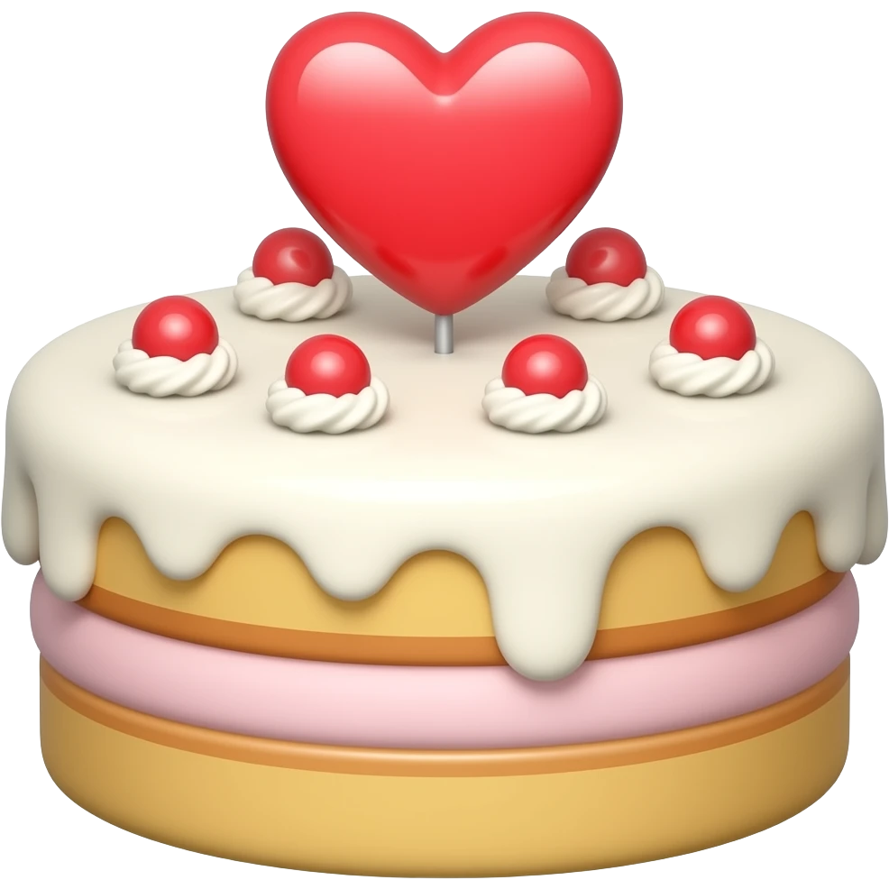 21st birthday cake HEART emoji