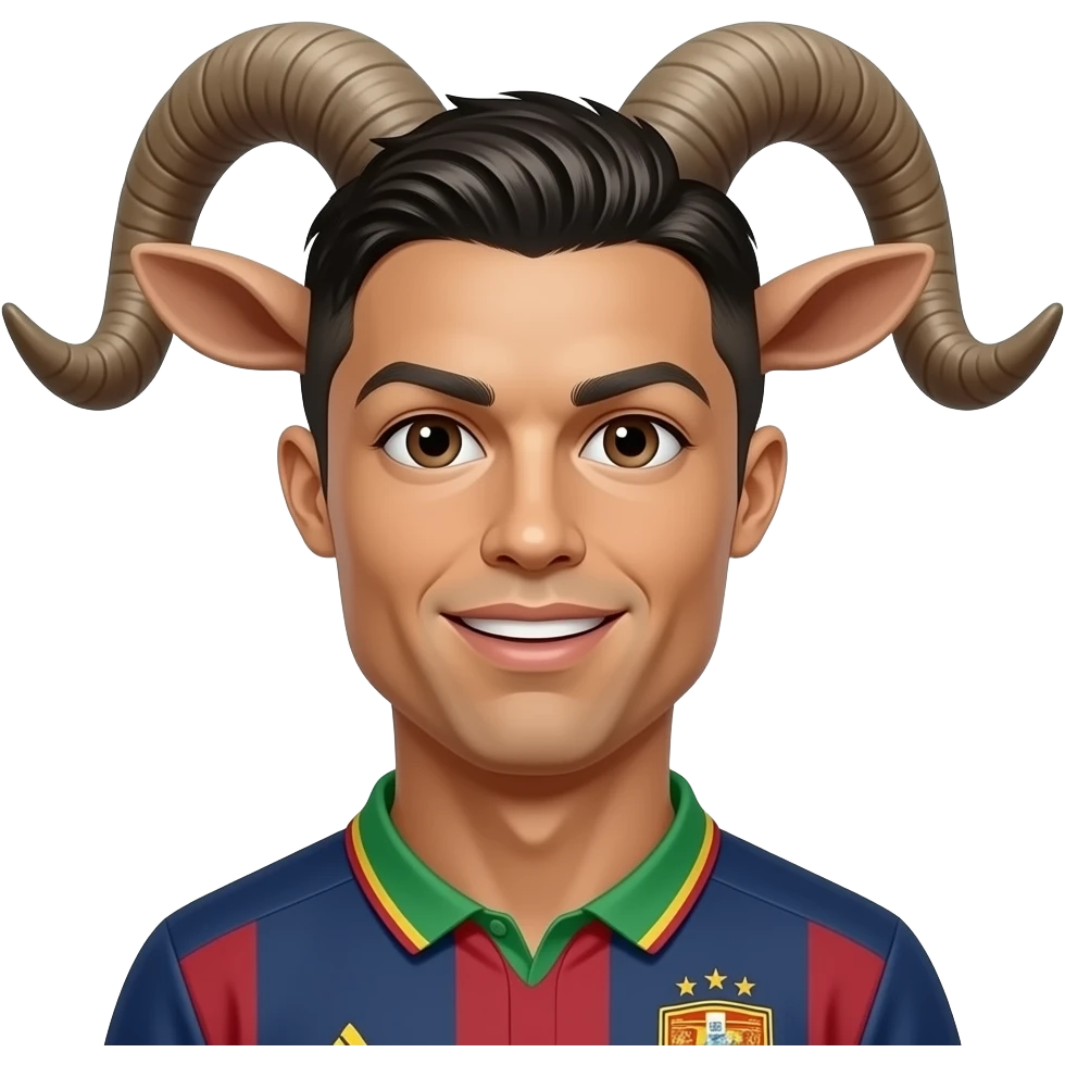 Ronaldo as a goat emoji