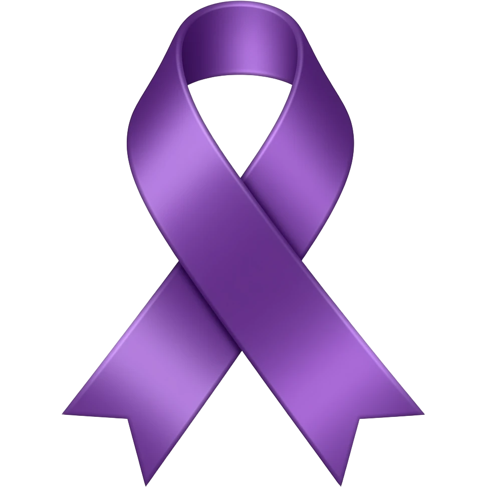 purple ribbon emoji