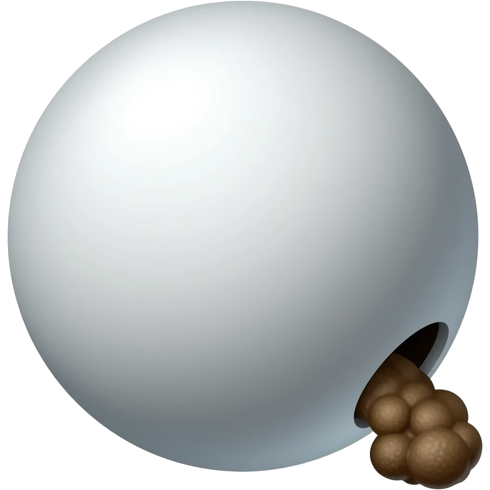 backside of a ball with shit coming out of it emoji