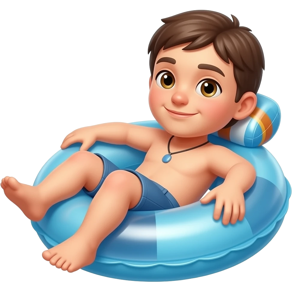 a person resting in a floatie emoji