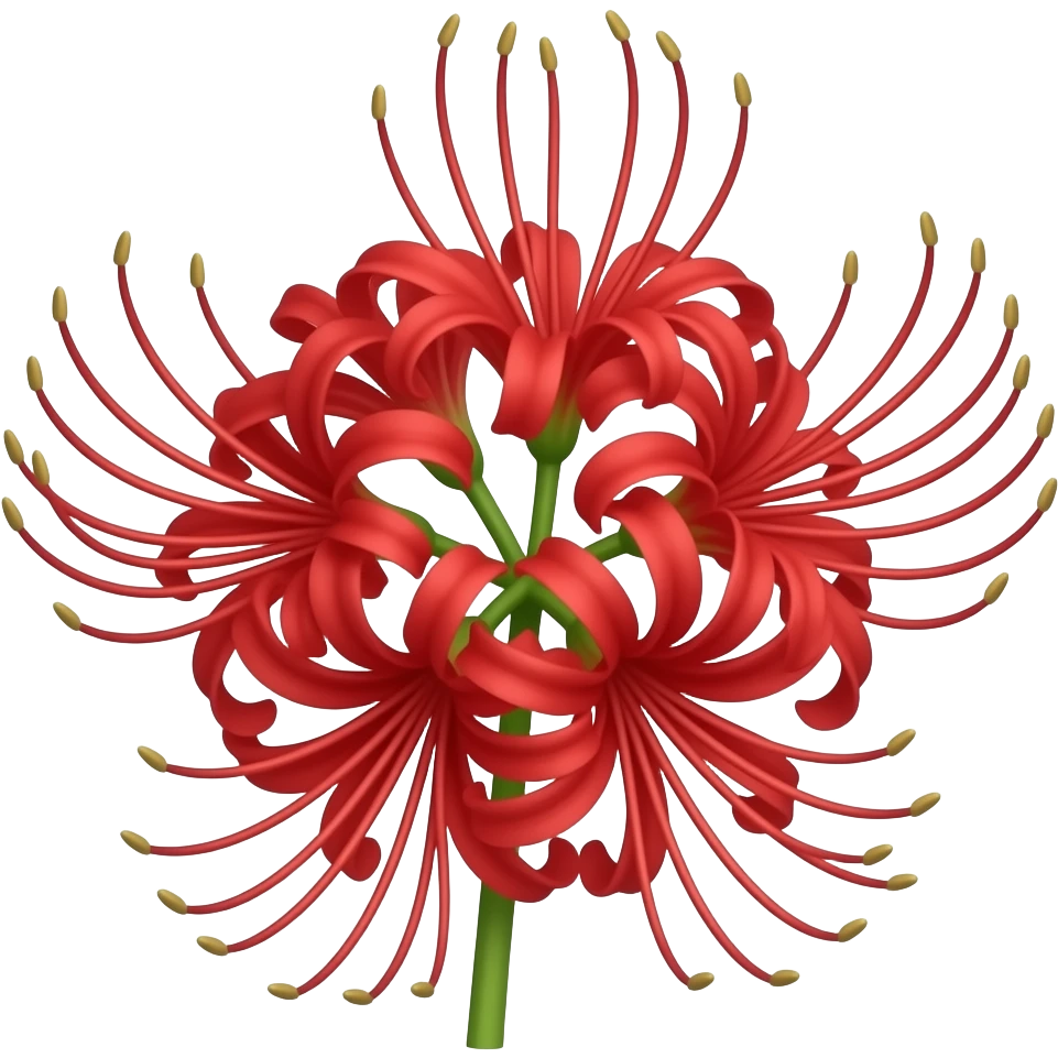 Red spider lily vibrant anime emoji