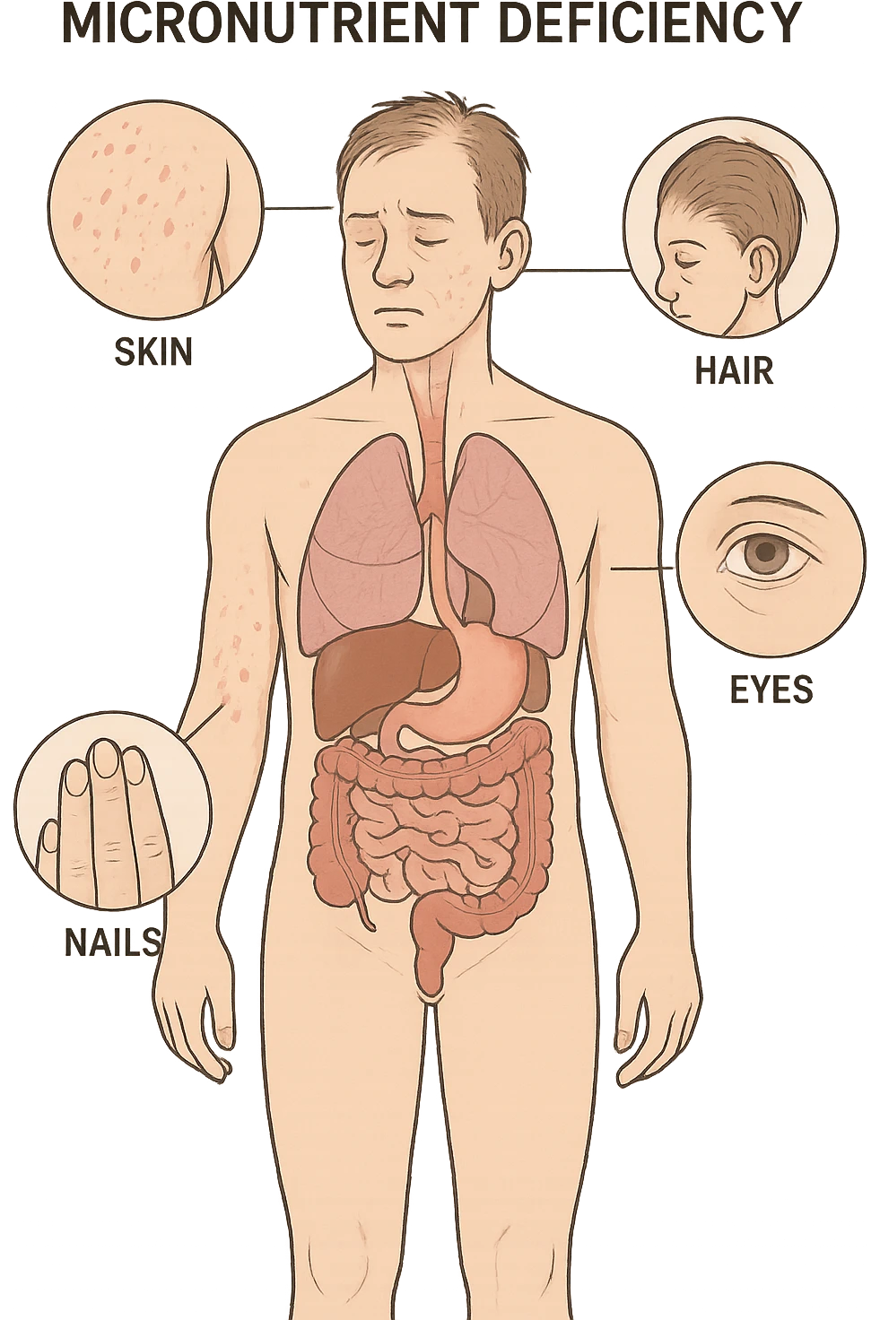 corpo umano in carenza di micronutrienti in italiano emoji