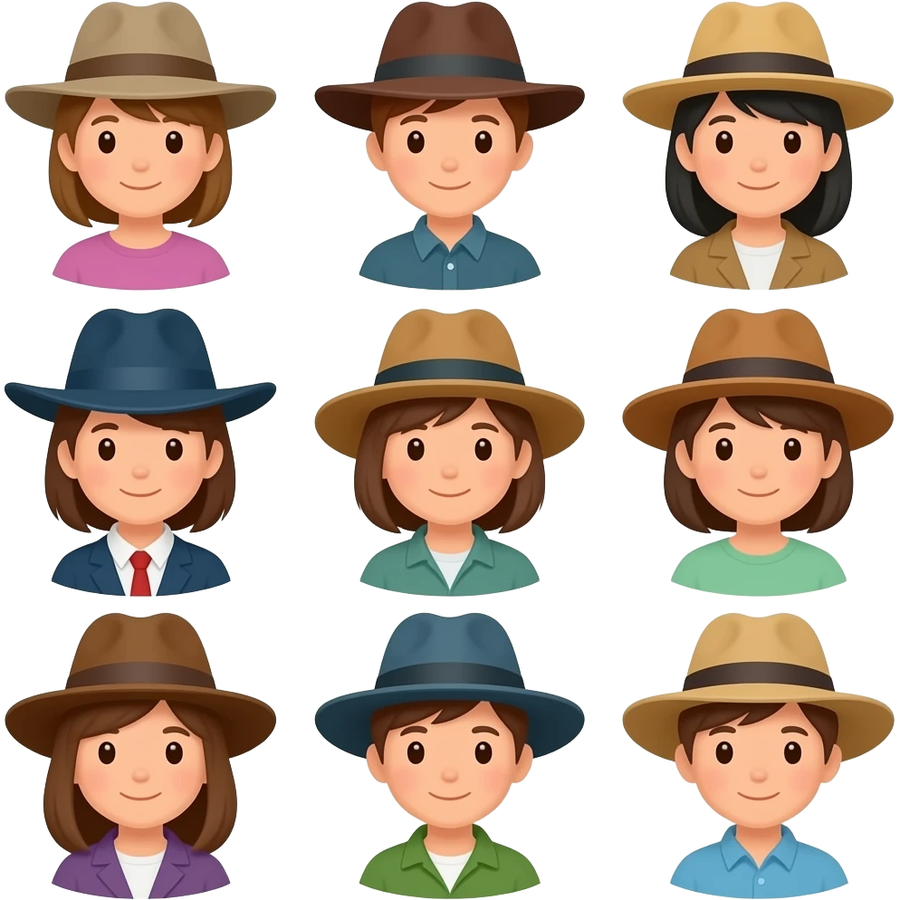 People with Hats emoji