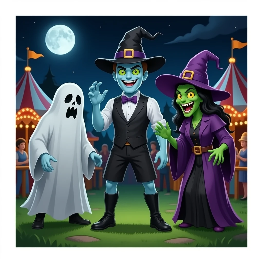 Esta es un competencia de monstruos y fantasmas.  Cual es mas miedoso, horrendo y escabroso.  Brujas! emoji