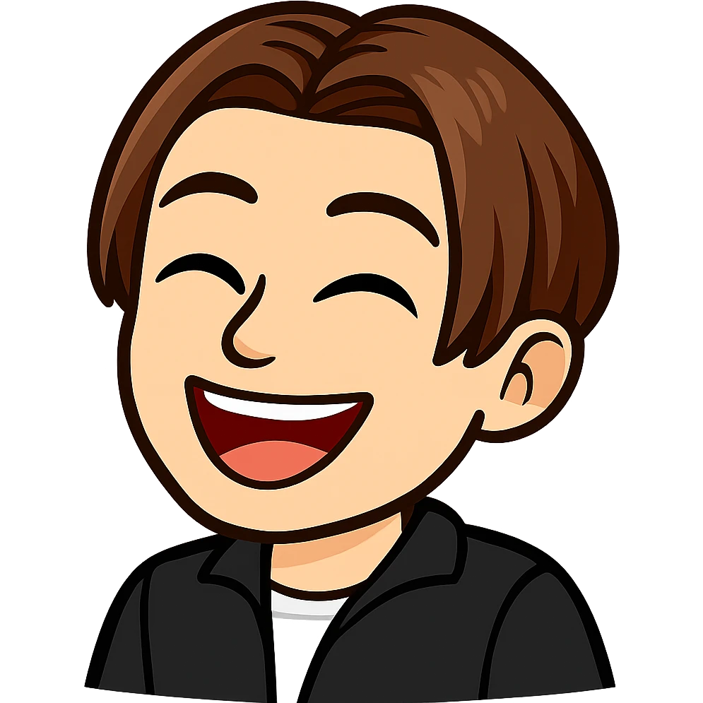 Edit the character in the reference image to show the character laughing, smiling, in the same style as the reference, with a transparent background, no circle, and sized for Twitch emoji. emoji