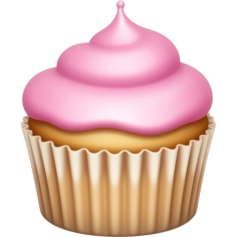 Cupcake with pink icing emoji