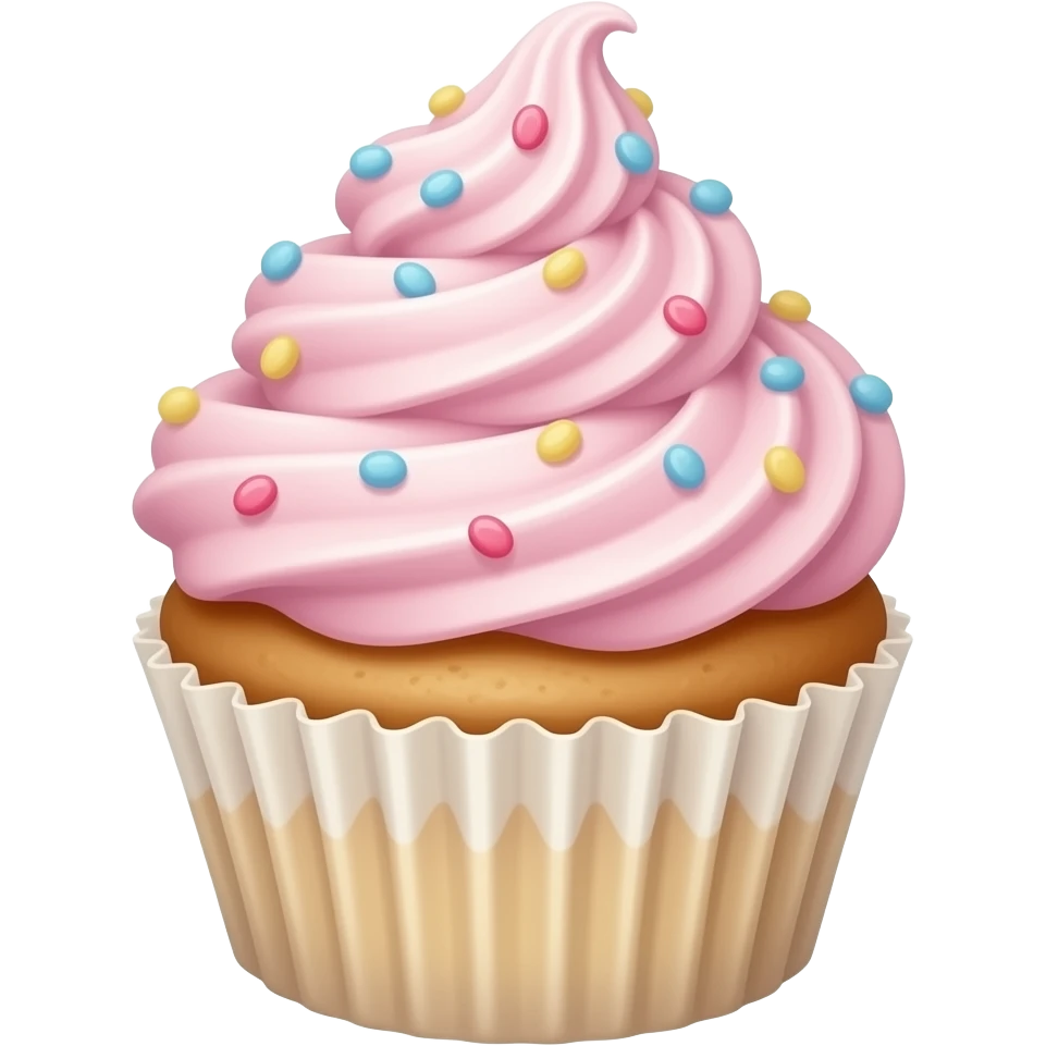 cotton candy cupcake emoji