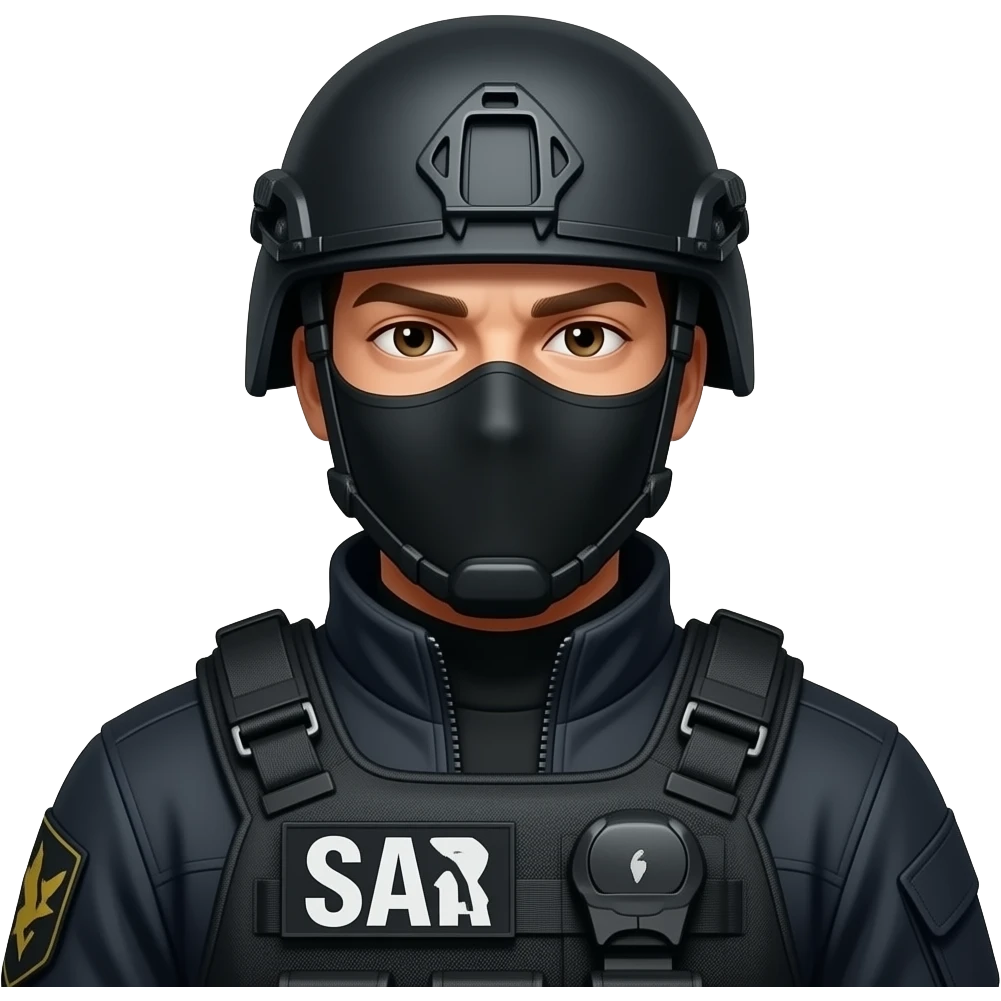 A swat guy that is realistic emoji