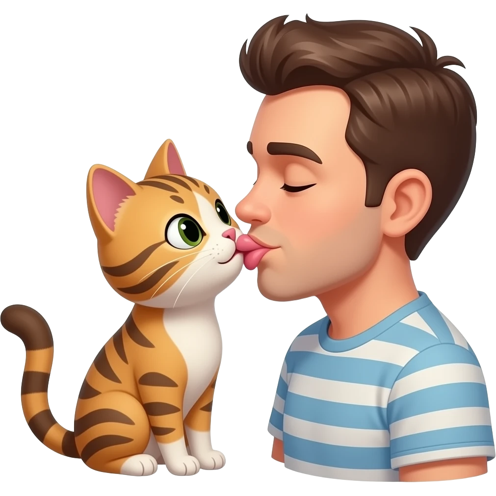 C'est un chat en train de se faire baiser par un homme emoji