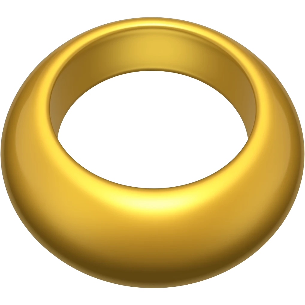Generate a golden ring emoji