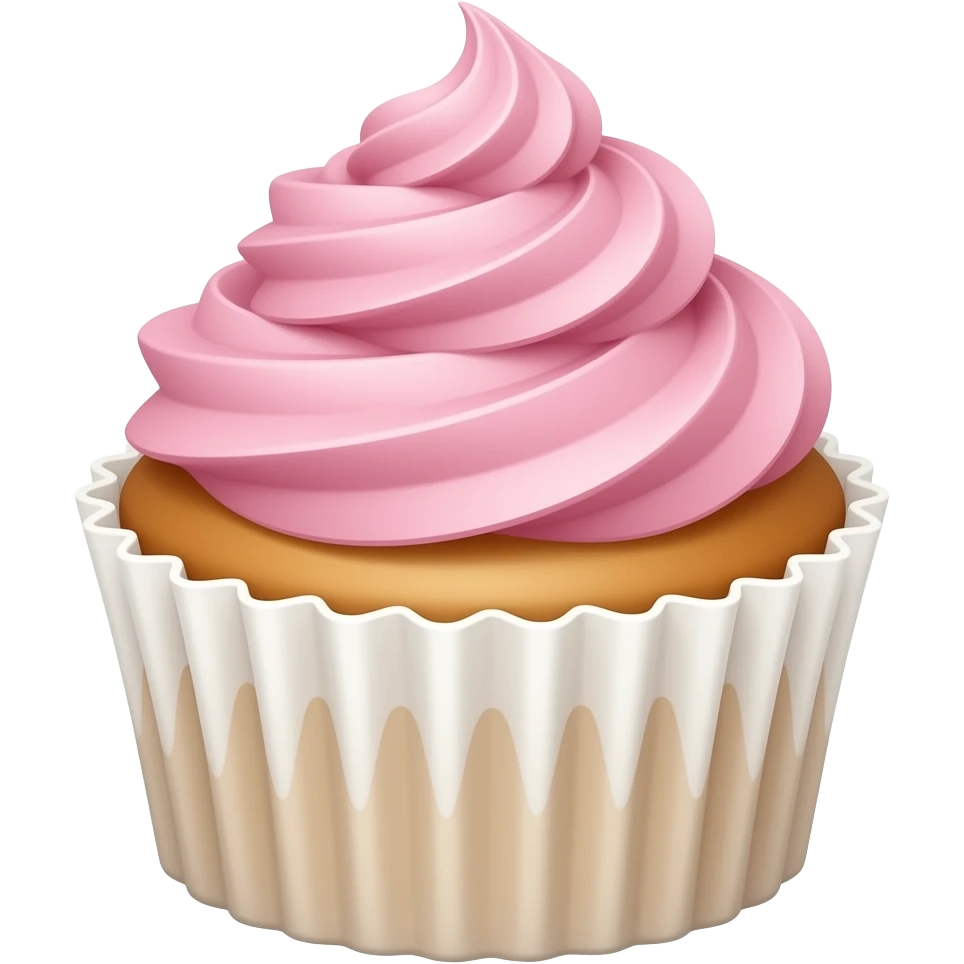 Cupcake with pink icing emoji