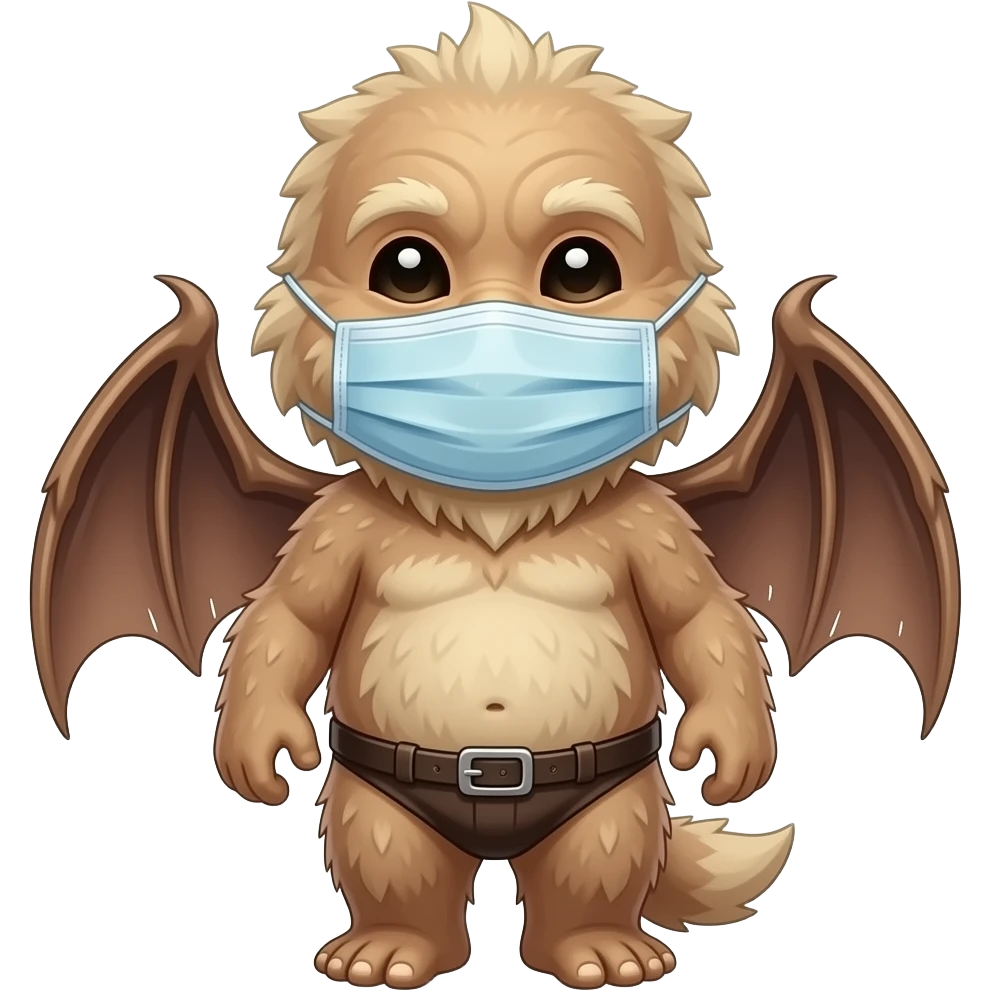 shaggoth with a happy face mask emoji