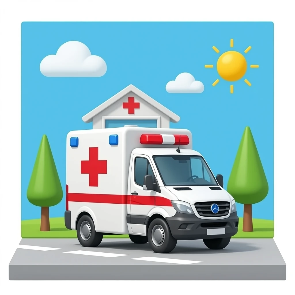 Ambulance building emoji