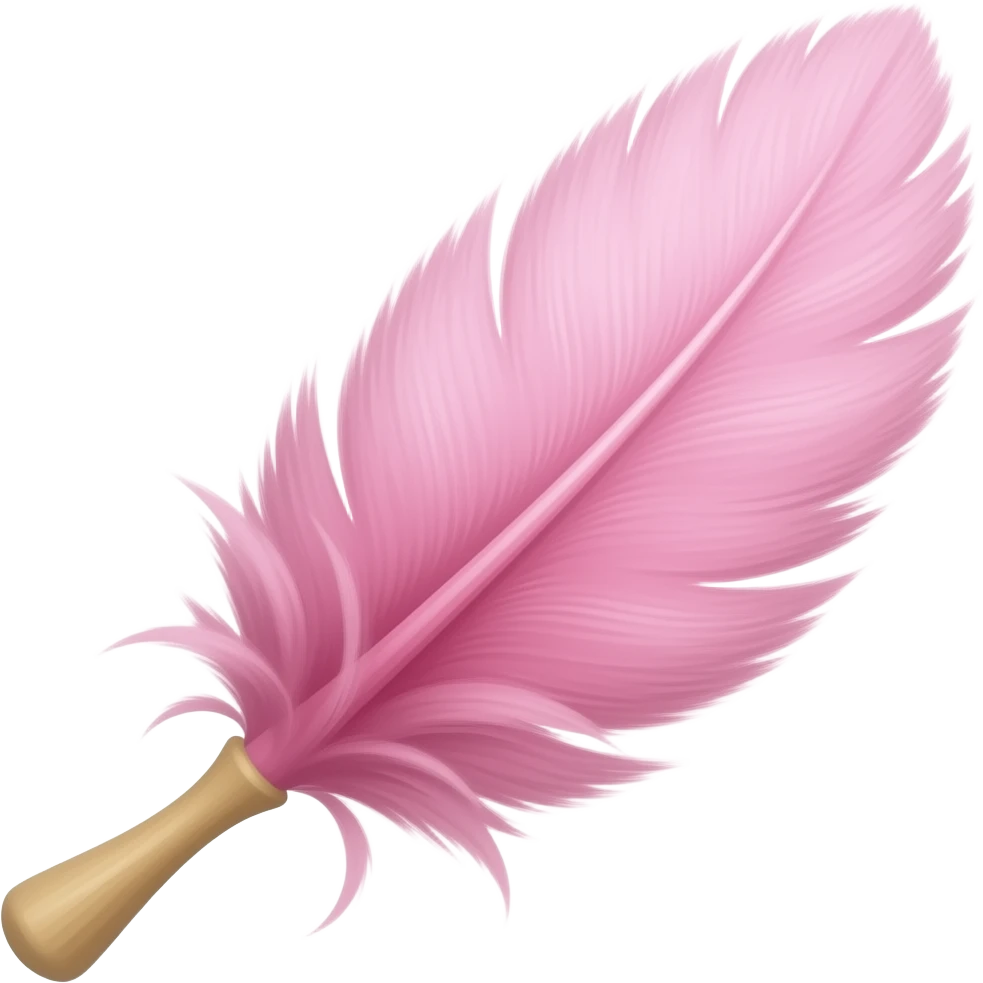 pink feather duster emoji