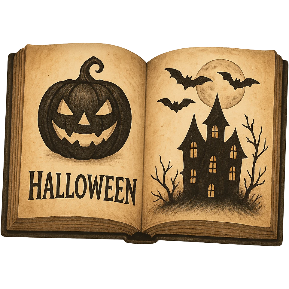 Halloween book, remove background emoji