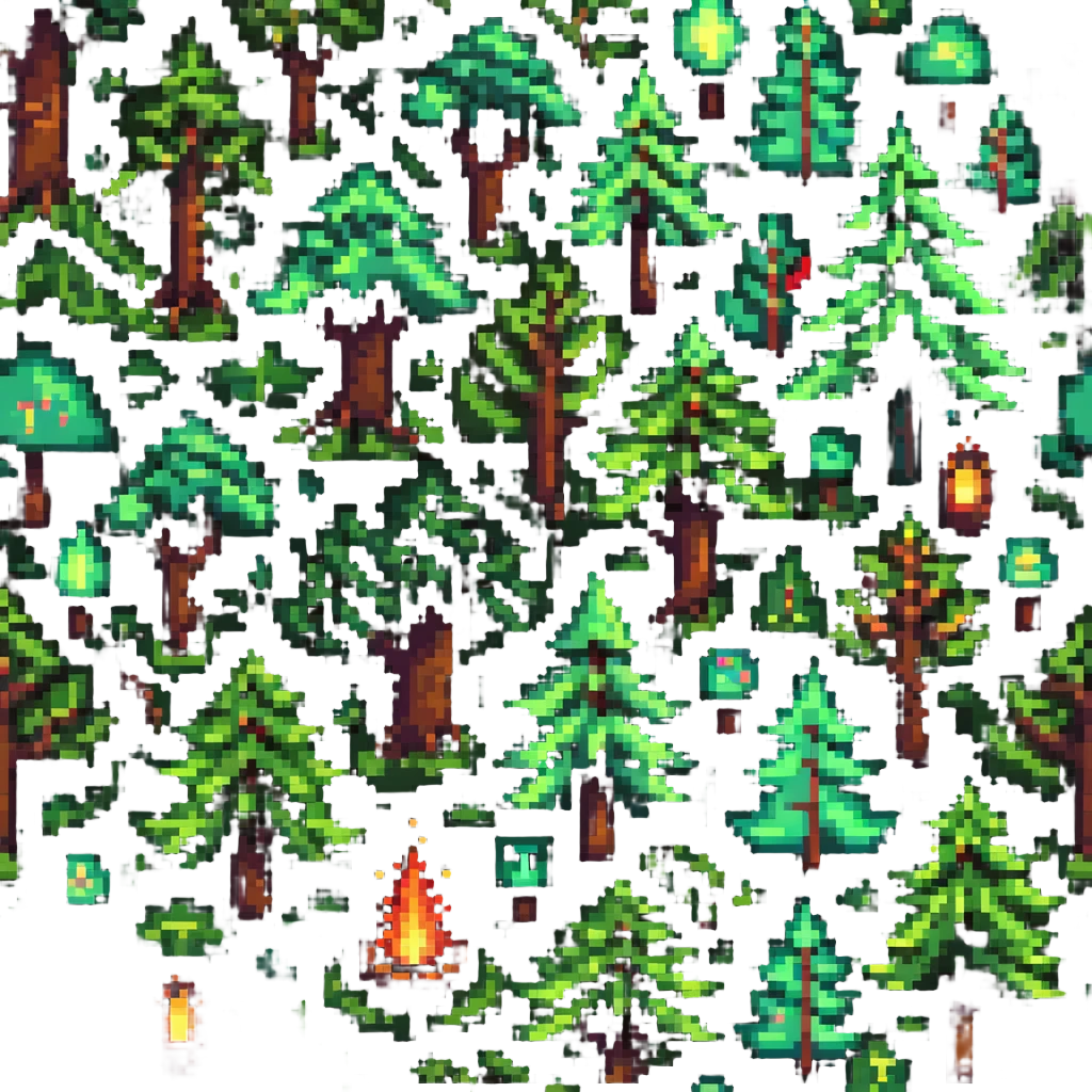 enchanted forest with magical elements emoji