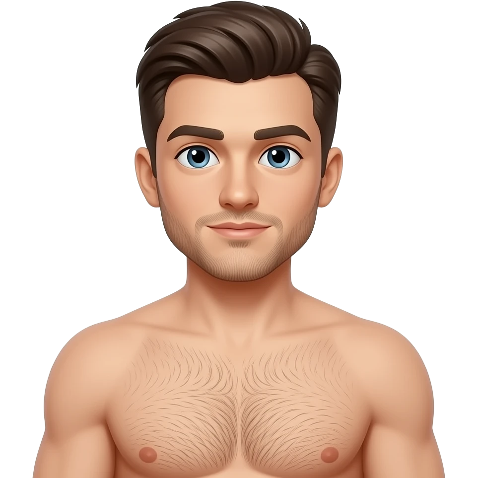Men chest with hairs on it in noto color emoji style emoji